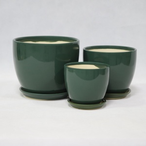 Kit de jardinière en céramique au design moderne personnalisé, coloré, pour la maison, le bureau, le jardin, le centre commercial, utilisation au sol ou suspendue - Product Image 1