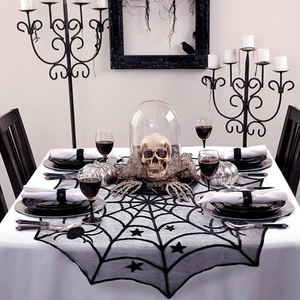 Tovaglia rotonda <span class=keywords><strong>di</strong></span> <span class=keywords><strong>Halloween</strong></span> in tessuto <span class=keywords><strong>di</strong></span> pizzo nero tovaglia <span class=keywords><strong>per</strong></span> <span class=keywords><strong>decorazioni</strong></span> <span class=keywords><strong>per</strong></span> <span class=keywords><strong>la</strong></span> <span class=keywords><strong>tavola</strong></span> <span class=keywords><strong>di</strong></span> casa - Product Image 5