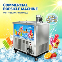 Machine à glaces et sucettes glacées écologique à base d'eau, modèle 1mold 2 Molds, nouvelle machine commerciale Pecold pour la fabrication de petites glaces et de sucettes glacées