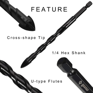 Factory Direct Hochwertige YG6X Wolframkarbid-Sechs kant schaft TiCN-beschichtete Stahlbeton-Mauerwerk bohrer - Product Image 2