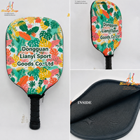 Housse de raquette personnalisée pour clubs de pickleball, manchon en néoprène entièrement imprimé avec logo et rembourrage protecteur, avec support d'échantillon