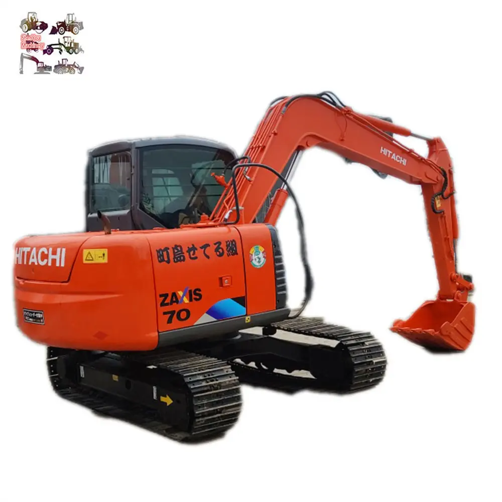 Hitachi zx70 nóng bán giá thấp 90% mới được sử dụng máy xúc/second-hand Digger 7 tấn