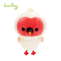 Llavero de Peluche Personalizado de Ibis Crestado, Muñeco de Animal Salvaje para Souvenir de Museo, Proveedor de Regalos, Fábrica, OEM, ODM