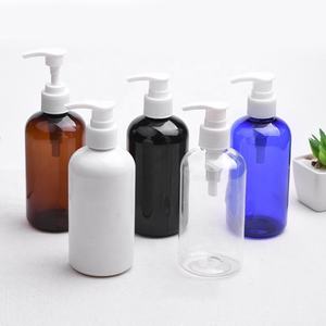 250ml 8oz Transparent pour bouteille à pompe en plastique PET transparent Lotion pour le corps à faible quantité minimale de commande et bouteille de lavage des mains pour shampooing et revitalisant - Product Image 1