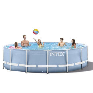 Piscina Redonda <span class=keywords><strong>Intex</strong></span> de 20 pies (6.1 Metros) con Estructura de Acero y PVC para Uso Familiar en el Patio Trasero, Modelo 26756 - Product Image 1