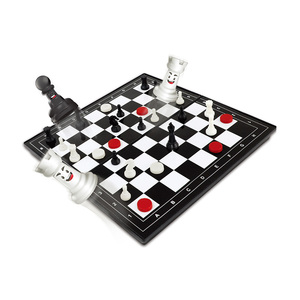 Juego de Ajedrez y Damas Plegable y Portátil de Plástico Educativo para Interiores, para Niños de 2 Años en Adelante - Product Image 2
