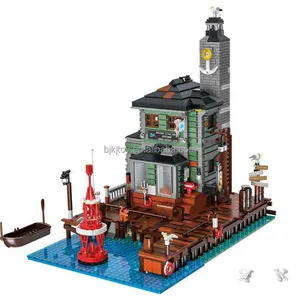 30104 2361 adet dalış dükkanı balıkçı iskele yaratıcı montaj modeli Moc oyuncak inşaat blokları çocuklar için setleri