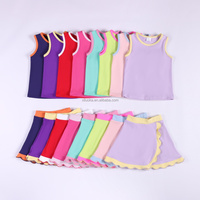 Conjunto de Falda de Tenis sin Mangas para Niñas OEM/ODM con Pantalones Cortos Interiores para Golf y Juego, Tejido de Yoga con Certificación CPC, MOQ Bajo