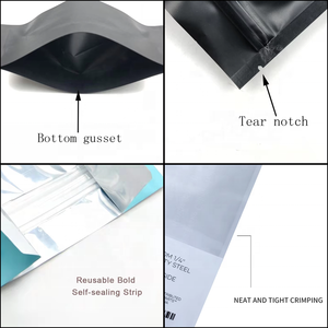 ถุง Mylar เปล่า3.5กรัมสำหรับบรรจุภัณฑ์ที่กินได้ป้องกันกลิ่นมีซิปสำหรับใส่ลูกกวาดซูชิอาหารสัตว์เลี้ยงเครื่องอัดเม็ดน้ำตาล - Product Image 5