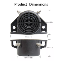 F-Truck 105dB alarme de recul 12V/48V klaxon de marche arrière BIBI sirène d'avertissement étanche industriel robuste 2 voies pour marche arrière de voiture
