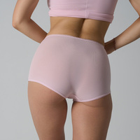 SK1320 Culotte Boxer Confortable Taille Moyenne avec Dentelle Sexy et Élégante, 76% Polyamide / 24% Élasthanne, S'adapte à Tous les Corps