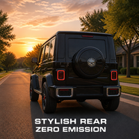Voiture électrique mini tendance au design carré, 4 portes, pour jeunes – Cadeau stylé