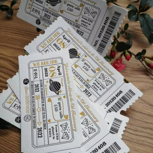 Usine librement personnalisé Deboss coloré impression de billets de loterie mariage <span class=keywords><strong>Concert</strong></span> fête vols d'entrée billets d'entrée billets d'entrée - Product Image 1
