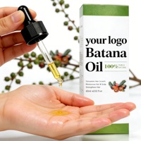 Aceite para el Crecimiento del Cabello de 60 ml con Logotipo Personalizado de Fábrica, Aceite de BATANA de Marca Privada para el Crecimiento del Cabello, Anticaída, Regeneración y Cuidado del Cuero Cabelludo