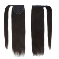 Vente en Gros 100% Cheveux Vierges Russes Queue de Cheval Humains à Enrouler avec Clip Longs