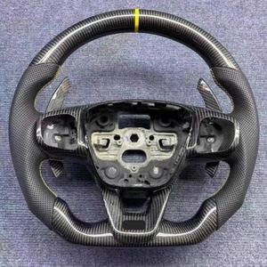 Volante de cuero personalizado, accesorios de coche para <span class=keywords><strong>Ford</strong></span> <span class=keywords><strong>Focus</strong></span> MK2 MK3 MK4 <span class=keywords><strong>RS</strong></span> ST Mondeo, gran oferta, volante de fibra de carbono - Product Image 3