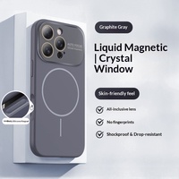 Coque de téléphone magnétique en silicone liquide pour iPhone 17 Pro Max, design minimaliste musulman, bouton de caméra intégré, finition mate