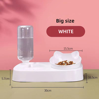 Vente en gros de distributeurs d'eau automatiques pour animaux de compagnie 2 en 1, bouteille de distribution d'eau par gravité, distributeur d'eau, bol pour nourriture, ensemble pour chiens et chats