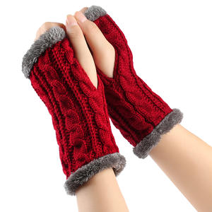 Gants longs sans doigts femmes mitaines hiver bras plus chaud tricoté bras manches <span class=keywords><strong>Fine</strong></span> décontracté doux filles Goth vêtements gants gothiques - Product Image 5