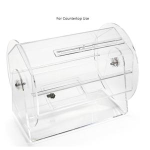 BOSN ADB-203 Boîte de tirage au sort rotative avec porte verrouillable, en acrylique transparent recyclable et résistant à l'eau, pour affichage personnalisé de tirages au sort - Product Image 2