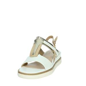 Sandalo con Zeppa da Donna Marco Tozzi Bianco e Oro con Cinturini Stile Estivo - Product Image 6