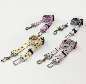 Sabuk pengaman mobil nilon dapat diatur, tali latihan anjing yang kuat dan tahan lama dengan cetakan pribadi untuk hewan peliharaan - Product Image 2