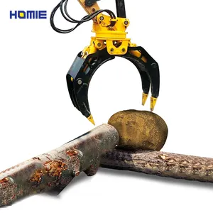 Hydraulic Excavator Scrap Rotating Steel Grapples Wood Log Grab For Mini Excavator /3-30ton Excavators