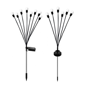 Lumières solaires transfrontalières 10 LED RVB blanches chaudes Décoration extérieure de jardin Lampe oscillante étanche solaire - Product Image 1