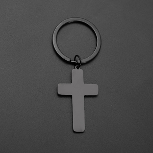 Nuevos y populares llaveros de acero inoxidable con temática religiosa, al por mayor, con diseño de cruz, colgante decorativo para bolso, personalizados - Product Image 3