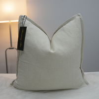 Taie d'oreiller carrée 45x45 cm en coton 100% écologique, non toxique, avec fermeture éclair, pour usage domestique, hôtelier et hospitalier, unie et personnalisable