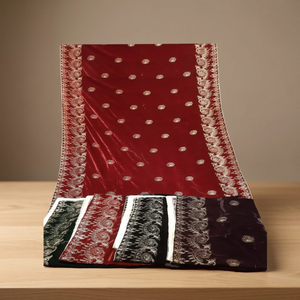 The Most Latest Velvet <b>Shawl</b>, Velvet Satin <b>Shawl</b>, Pakistani Velvet <b>Shawl</b>, Wholesale Winter <b>Shawls</b> - Product Image 3