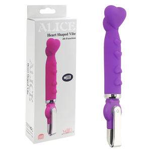 ALICE Vibrador en forma de corazón de 20 funciones Potente silicona multivelocidad Impermeable Bajo ruido Ligero Masajeador femenino USB - Product Image 2