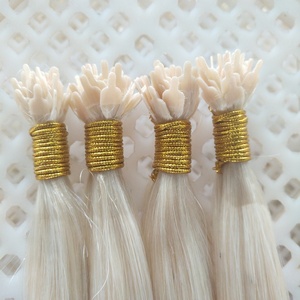 Extensions de cheveux européens Remy en gros, 100g, couleur claire, pointe Y, ondulations naturelles, kératine, double trame, cheveux humains - Product Image 1