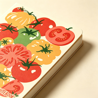 Carnet à couverture rigide personnalisé motif tomate et légumes, style ferme, journal, agenda, cadeau
