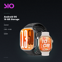 Jam Tangan Pintar Global Bands 4G Layar 2,06 Inci SL8541 2GB+16GB Slot Kartu SIM Tersembunyi Kamera Putar 200W Pengisian Daya Cepat
