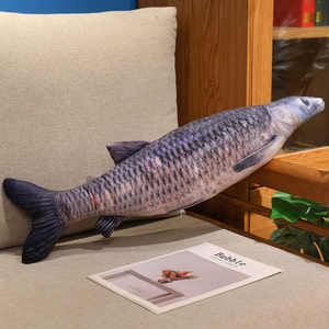 Almohada de pez de 40/60/80CM, pez amarillo, pez negro, mariscos, organismos marinos, animales de peluche, regalo para niños, recuerdo de Acuario, juguete de peluche - Product Image 1