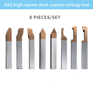 Kit alat pembalik baja HRC68 3/8 80R, kecepatan tinggi-kemasan kotak kayu kustom OEM-mesin bubut CNC 8 buah Set - Product Image 4