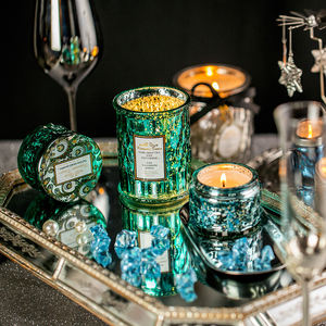 Vela perfumada de cristal de etiqueta privada Fábrica de lujo Tarro de aromaterapia personalizado Vela de cera de soja - Product Image 2