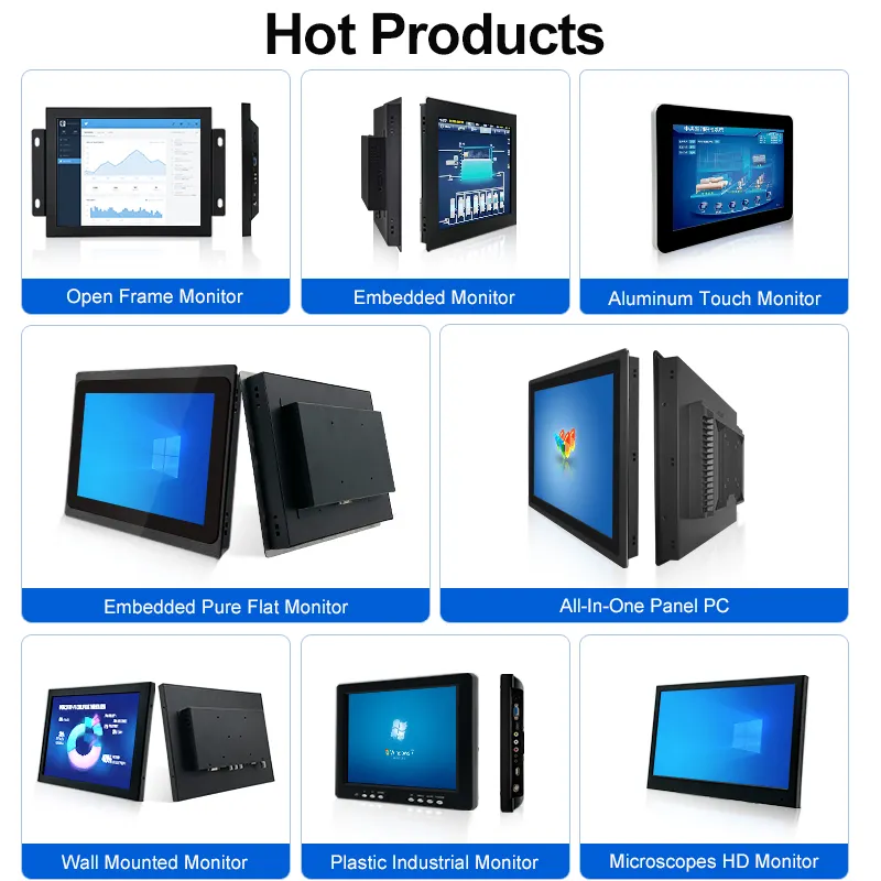 8 / 9 / 7 inch Resistive Touch IPS Bildschirm Mini Computer Industrie Panel PC Monitor Lcd Open Frame Touch Monitor