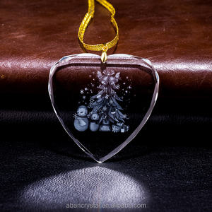 Ciondolo di vetro all'ingrosso 2025 decorazione personalizzata di natale sublimazione di vetro ornamenti di cristallo - Product Image 5