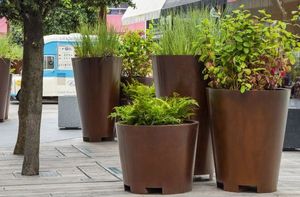 Pot de fleurs décoratif pour l'intérieur et l'extérieur, bac à plantes, <span class=keywords><strong>jardinière</strong></span> en acier - Product Image 5