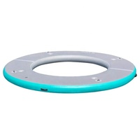 Plateforme flottante circulaire en maille pour sports nautiques, ponton robuste, flotteurs de rivière, radeau de lac, hamac flottant gonflable pour mer, lac, piscine