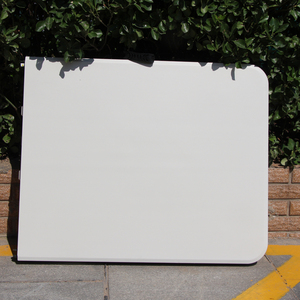 Heavy Duty Ultra Blow Molded Modern Plastic <strong>Folding</strong> Square <strong>Table</strong> Lightweight Metal <strong>Legs</strong> No Assembly Required Banquet <strong>Table</strong> - Product Image 4