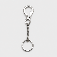 Porte-clés en forme de 8 avec clip à ressort en alliage de zinc, attache auto-agrippante et chaîne serpent, ensemble de trois pièces, style moderne et minimaliste pour bagages