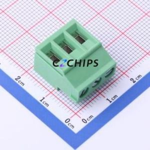 MC-TF5.08H03C-0001 Screw Terminal Block Through hole Component (THT),P=5.08mm Connector 1x3P 5.08mm Green Through Hole - Product Image 1