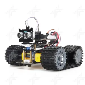 Kits de robots chars intelligents compatibles eParthub Arduino avec suivi de ligne Châssis à chenilles U-Bot pour robot DIY d'apprentissage STEM