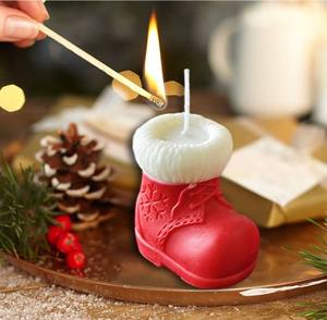 Christmas Snow Boot Shaped Scented <b>Candle</b> <b>Xmas</b> Gift Shooting Prop Decor Ornament Aromatherapy <b>Candle</b> - Product Image 1