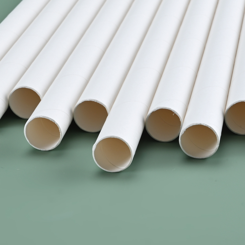Custom Colorful Biodegradable Disposable Paper Straws Individually Wrapped Drinking Straws
