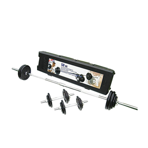 GYMKO Custom <strong>50kg</strong> Fitness Equipment Round Black <strong>Chrome</strong> <strong>Silver</strong> <strong>Barbell</strong> and <strong>Dumbbells</strong> <strong>Set</strong> 20kg Weighing - Product Image 2