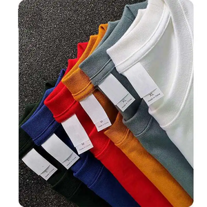 Personnalisation en gros de T-shirts blancs 100% coton pur, T-shirt oversize pour homme en tissu tricoté uni - Product Image 1